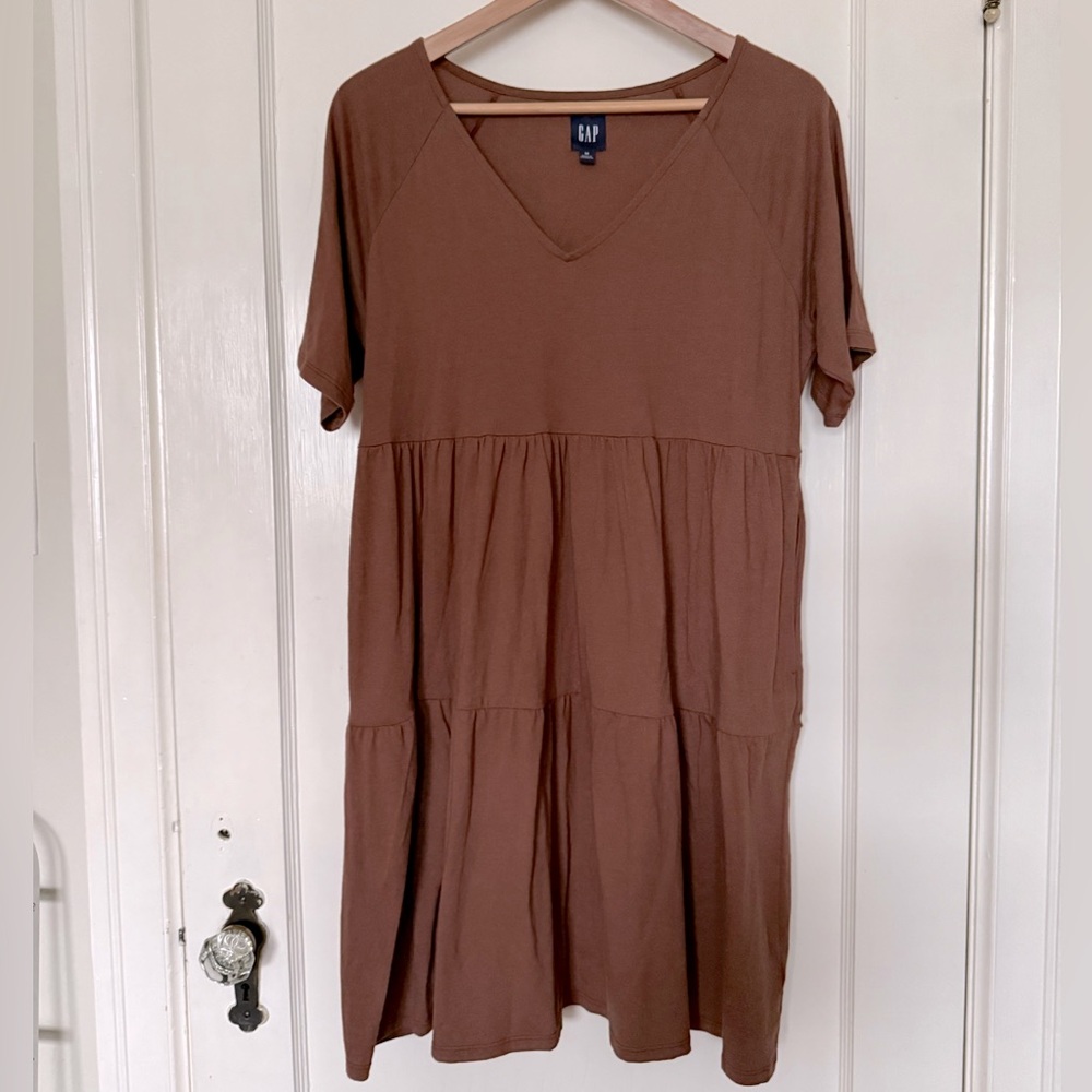 GAP Jersey 2-Tier Dress - Cinnamon SIZE M